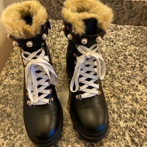 Neiman Marcus leather combat boots